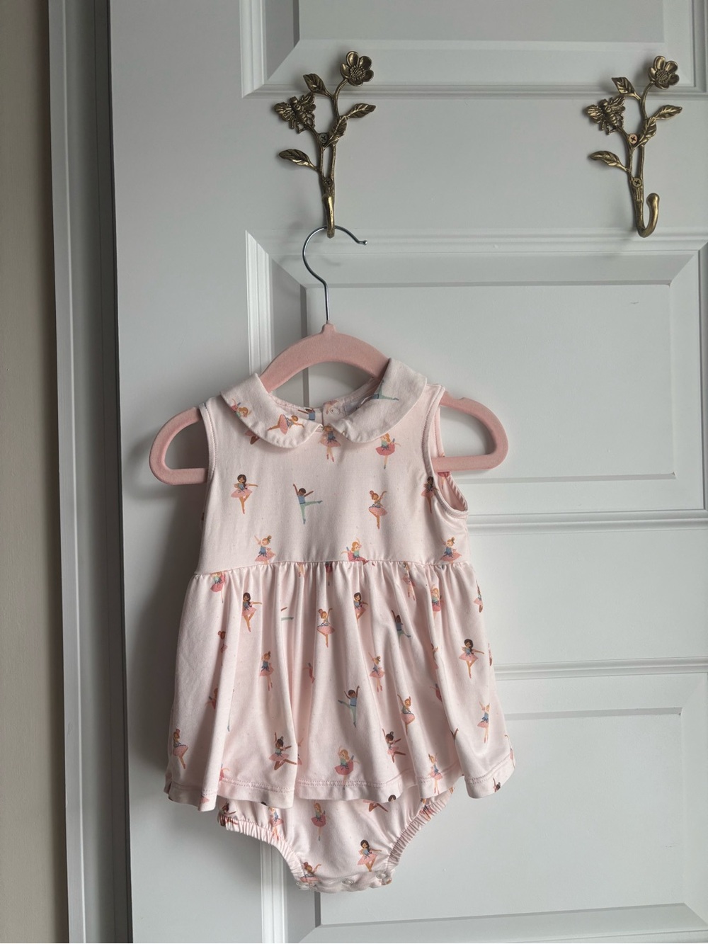 Angel Dear Pink Ballerina Print Baby Dress
